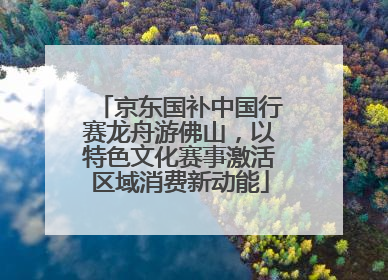 京东国补中国行赛龙舟游佛山，以特色文化赛事激活区域消费新动能