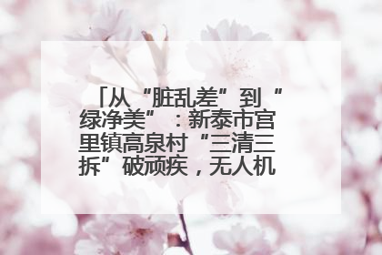 从“脏乱差”到“绿净美”：新泰市宫里镇高泉村“三清三拆”破顽疾，无人机“天眼”护新颜