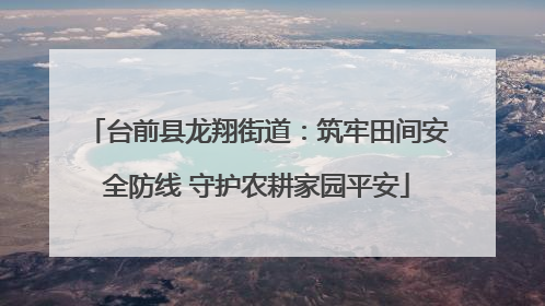 台前县龙翔街道：筑牢田间安全防线 守护农耕家园平安