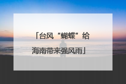 台风“蝴蝶”给海南带来强风雨