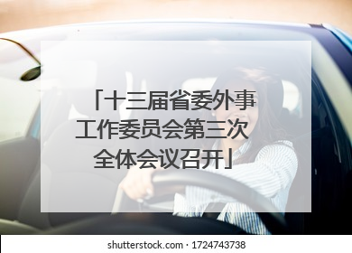 十三届省委外事工作委员会第三次全体会议召开