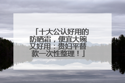 十大公认好用的防晒霜，便宜大碗又好用：贵妇平替款一次性整理！