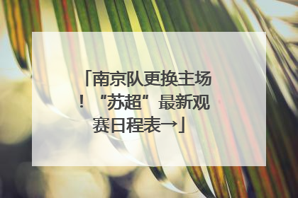 南京队更换主场！“苏超”最新观赛日程表→