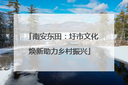 南安东田：圩市文化焕新助力乡村振兴