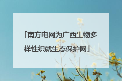南方电网为广西生物多样性织就生态保护网