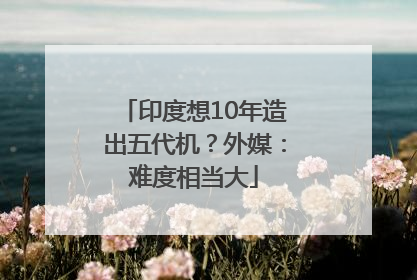 印度想10年造出五代机？外媒：难度相当大