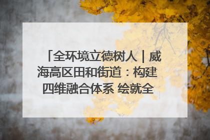 全环境立德树人｜威海高区田和街道：构建四维融合体系 绘就全环境立德树人新画卷