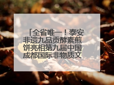 全省唯一！泰安非遗九品贡酵素煎饼亮相第九届中国成都国际非物质文化遗产节