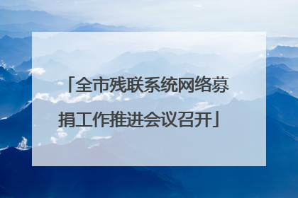 全市残联系统网络募捐工作推进会议召开