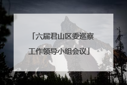 六届君山区委巡察工作领导小组会议