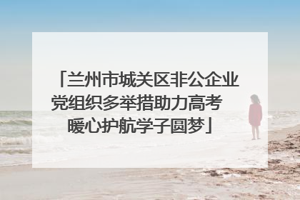 兰州市城关区非公企业党组织多举措助力高考 暖心护航学子圆梦