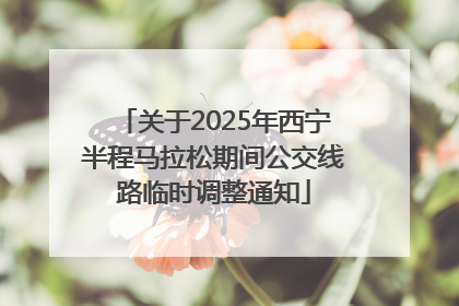 关于2025年西宁半程马拉松期间公交线路临时调整通知
