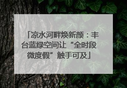 凉水河畔焕新颜：丰台蓝绿空间让“全时段微度假”触手可及