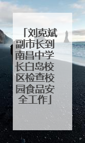 刘克斌副市长到南昌中学长白岛校区检查校园食品安全工作