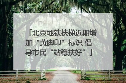 北京地铁扶梯近期增加“黄脚印”标识 倡导市民“站稳扶好”