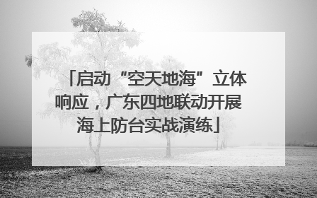 启动“空天地海”立体响应，广东四地联动开展海上防台实战演练