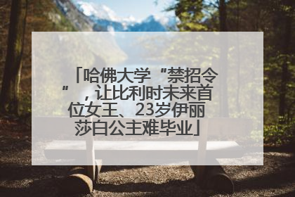 哈佛大学“禁招令”，让比利时未来首位女王、23岁伊丽莎白公主难毕业