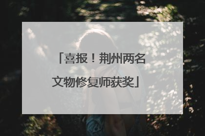 喜报！荆州两名文物修复师获奖