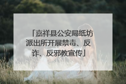嘉祥县公安局纸坊派出所开展禁毒、反诈、反邪教宣传