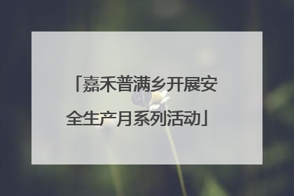 嘉禾普满乡开展安全生产月系列活动
