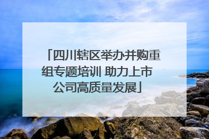 四川辖区举办并购重组专题培训 助力上市公司高质量发展