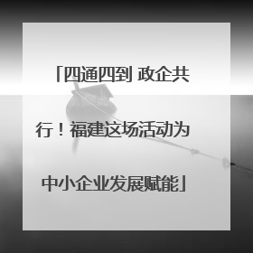 四通四到 政企共行！福建这场活动为中小企业发展赋能