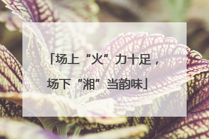 场上“火”力十足，场下“湘”当韵味