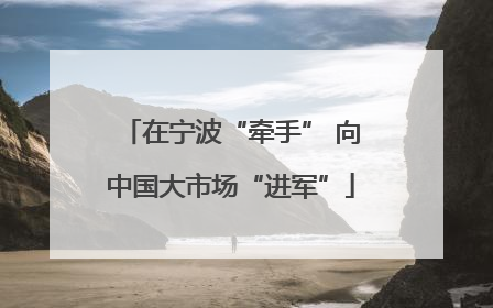 在宁波“牵手” 向中国大市场“进军”