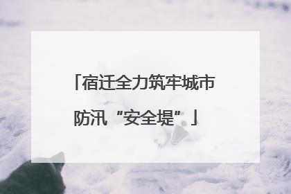 宿迁全力筑牢城市防汛“安全堤”