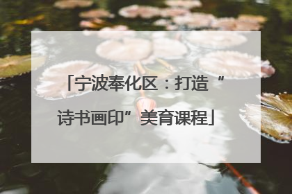 宁波奉化区：打造“诗书画印”美育课程