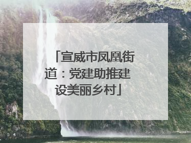 宣威市凤凰街道：党建助推建设美丽乡村