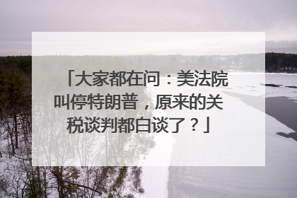 大家都在问：美法院叫停特朗普，原来的关税谈判都白谈了？