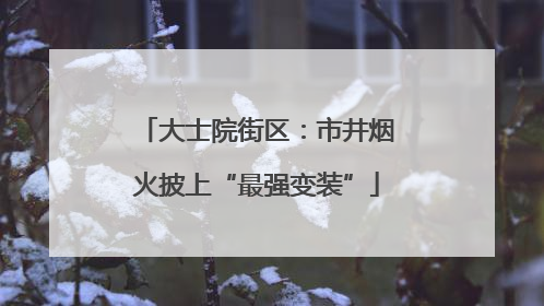 大士院街区：市井烟火披上“最强变装”