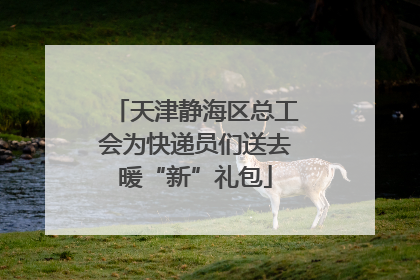 天津静海区总工会为快递员们送去暖“新”礼包