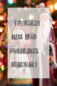 夯实法治根基 推动河南能源高质量发展