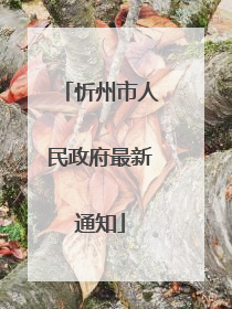 忻州市人民政府最新通知