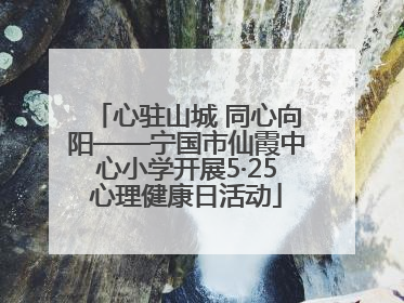 心驻山城 同心向阳——宁国市仙霞中心小学开展5·25心理健康日活动