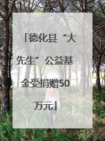 德化县“大先生”公益基金受捐赠50万元