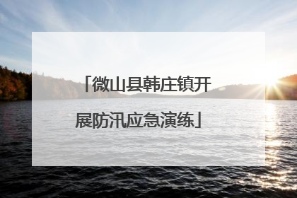 微山县韩庄镇开展防汛应急演练