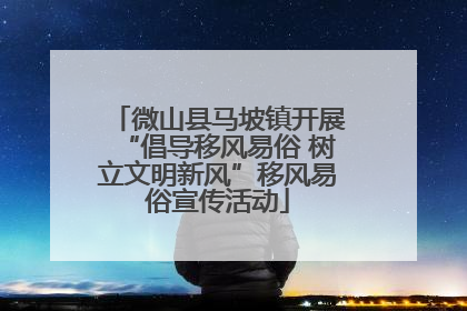 微山县马坡镇开展“倡导移风易俗 树立文明新风”移风易俗宣传活动