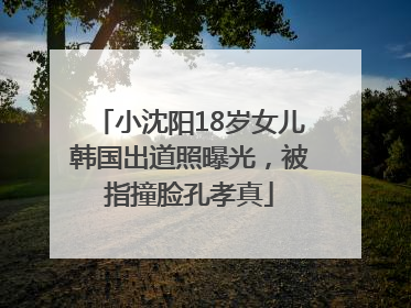 小沈阳18岁女儿韩国出道照曝光，被指撞脸孔孝真