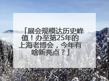 展会规模达历史峰值！办至第25年的上海老博会，今年有啥新亮点？