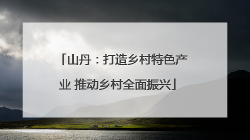 山丹：打造乡村特色产业 推动乡村全面振兴