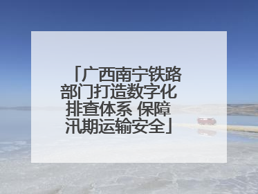 广西南宁铁路部门打造数字化排查体系 保障汛期运输安全