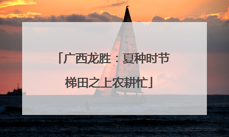 广西龙胜：夏种时节 梯田之上农耕忙