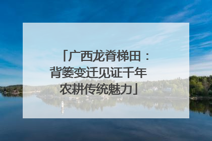 广西龙脊梯田：背篓变迁见证千年农耕传统魅力