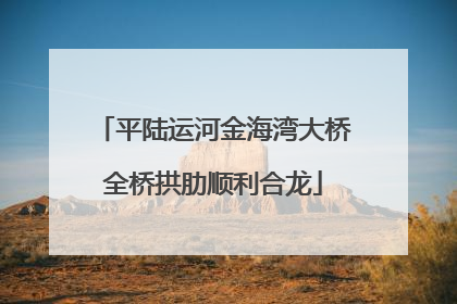 平陆运河金海湾大桥全桥拱肋顺利合龙