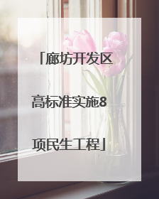廊坊开发区高标准实施8项民生工程