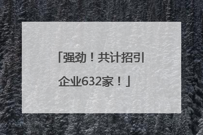 强劲！共计招引企业632家！