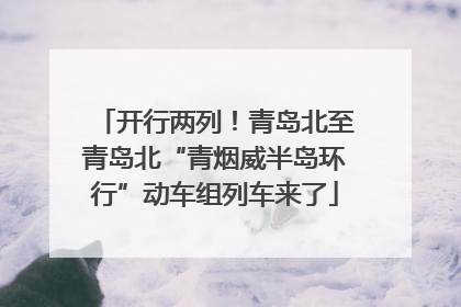 开行两列！青岛北至青岛北“青烟威半岛环行”动车组列车来了
